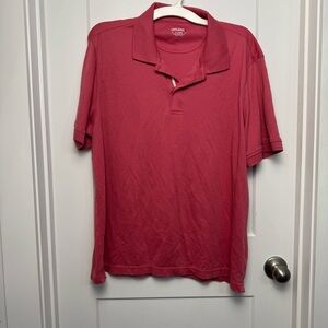 UNTUCKit Wrinkle-Free Damaschino Polo Coral Color Size XL Business Casual Soft